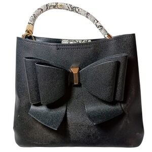 Crossi Black bow handbag/shoulder bag SKUW060‎
